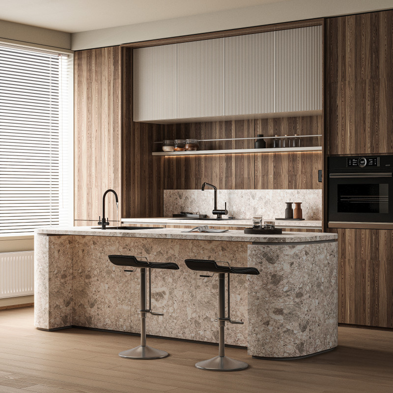 Modern kitchen 3D Model .c4d .max .obj .3ds .fbx .stl .blend 