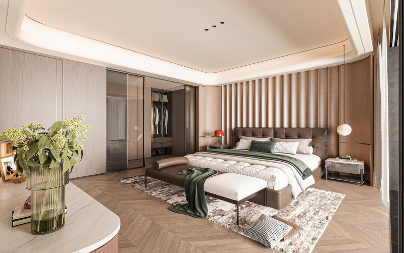 Modern bedroom Modelo 3D .c4d .max .obj .3ds .fbx .stl .blend 