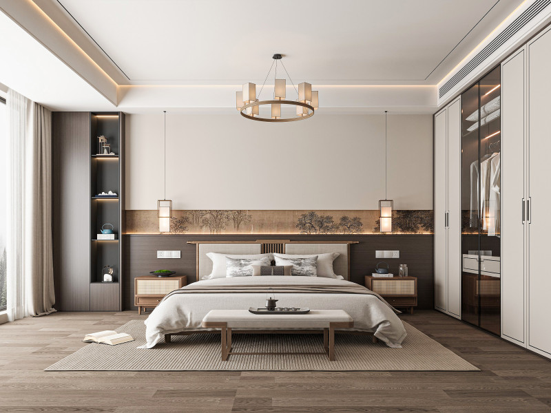 Modern bedroom 3D मॉडल .c4d .max .obj .3ds .fbx .stl .blend 