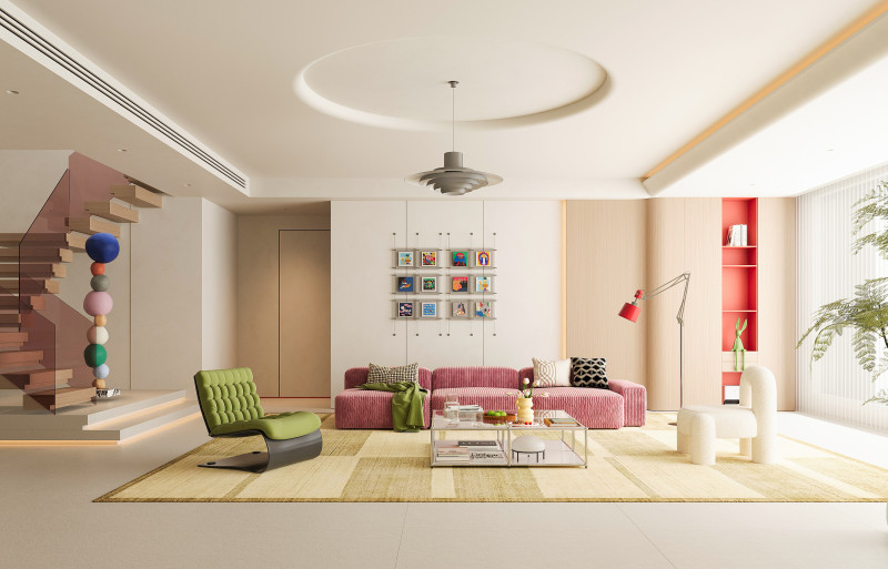 Modern living room 3D-Modell .c4d .max .obj .3ds .fbx .stl .blend 