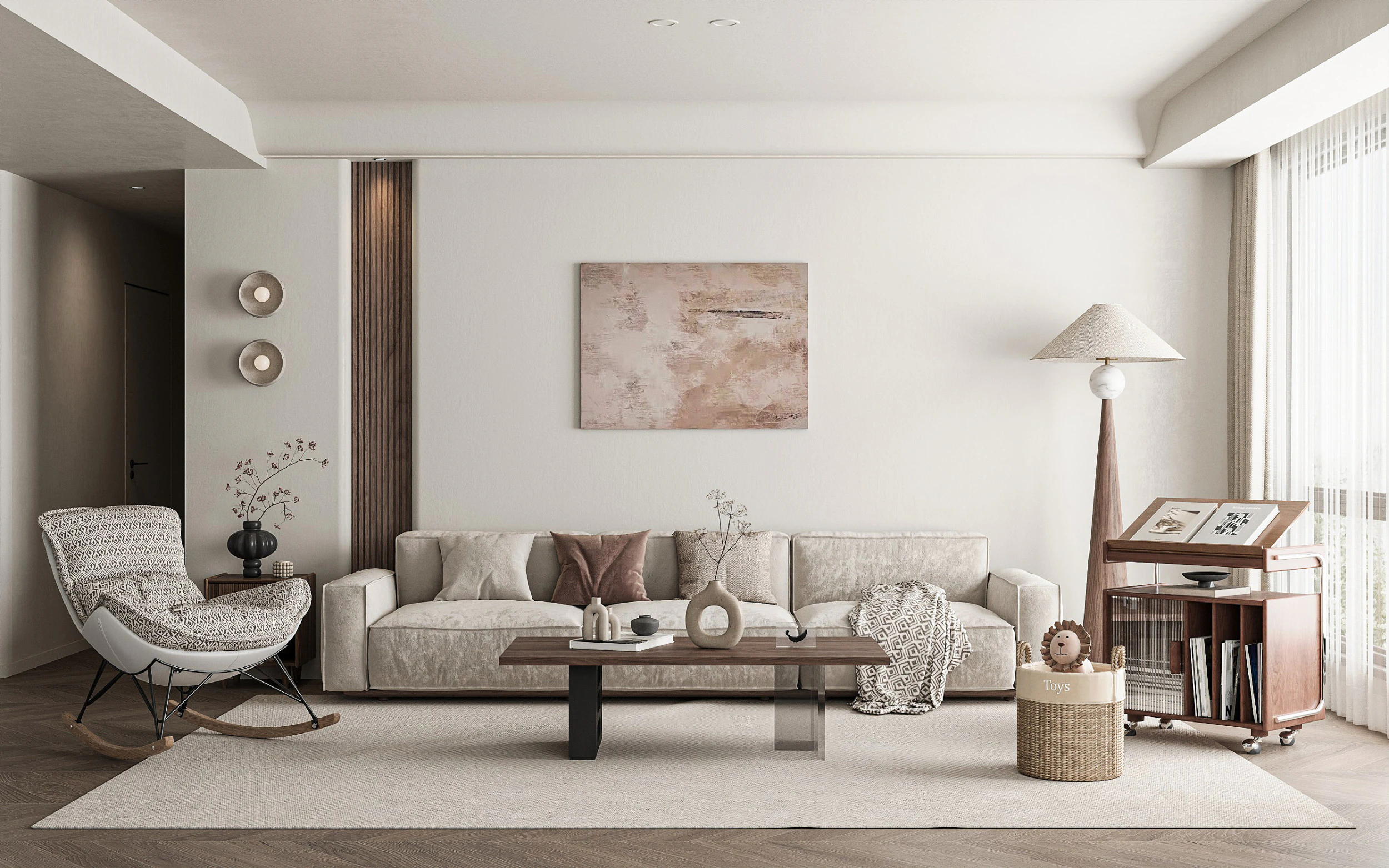 Modern living room 3D Model .c4d .max .obj .3ds .fbx .stl .blend 