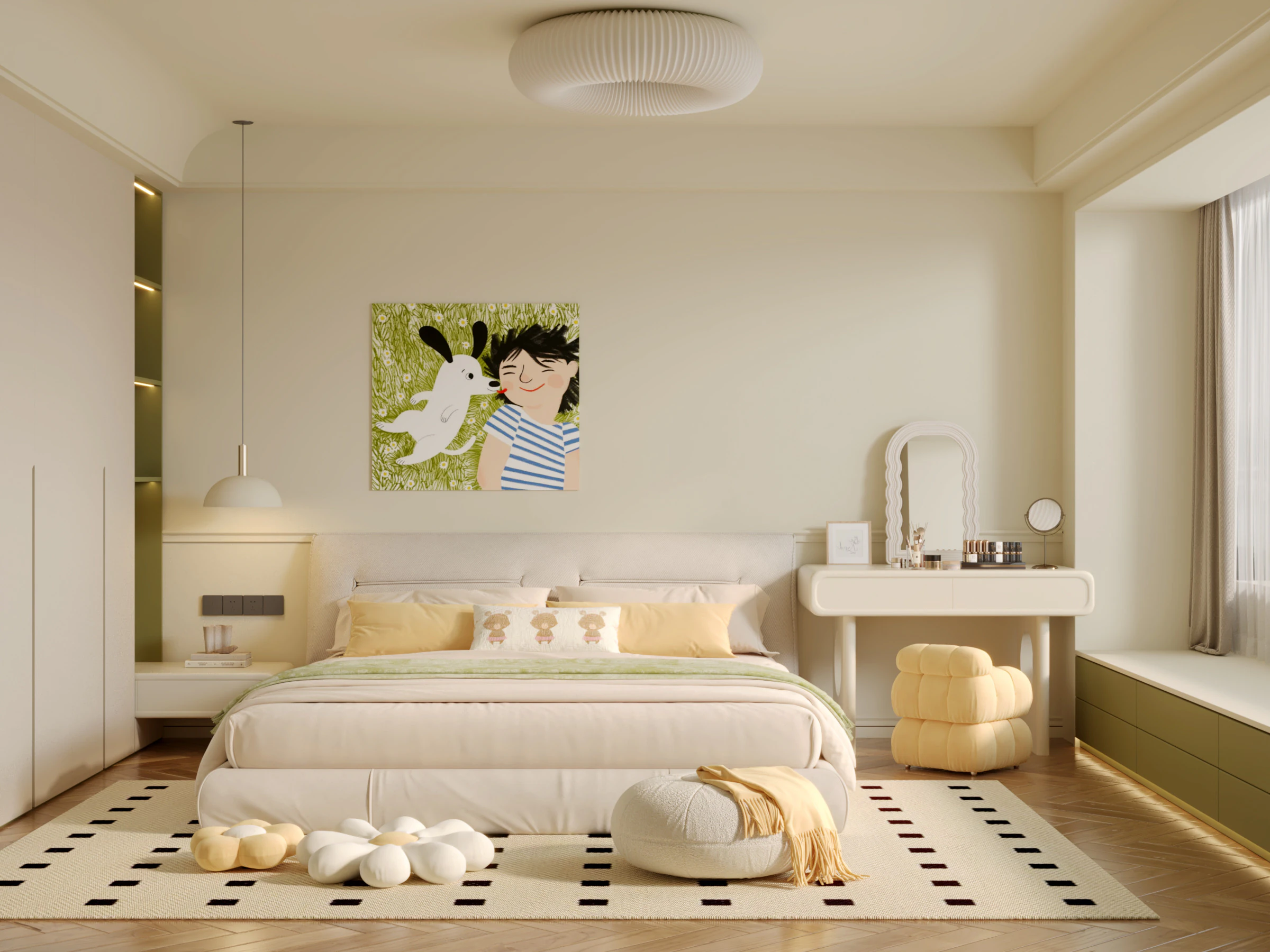 Modern bedroom 3D Model .c4d .max .obj .3ds .fbx .stl .blend 