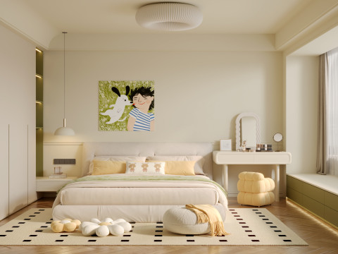 Modern bedroom 3D 模型
