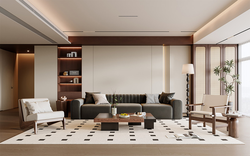 Modern living room 3D Model .c4d .max .obj .3ds .fbx .stl .blend