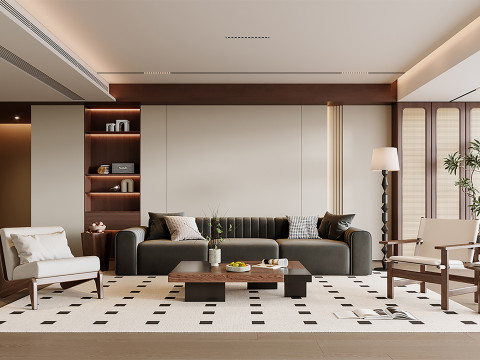 Modern living room 3Dモデル