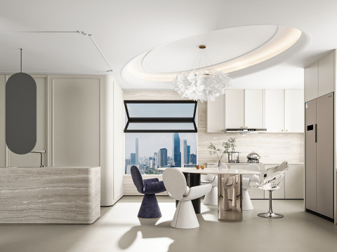 Modern dining room 3D-Modell