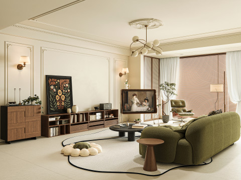 Modern living room Modello 3D