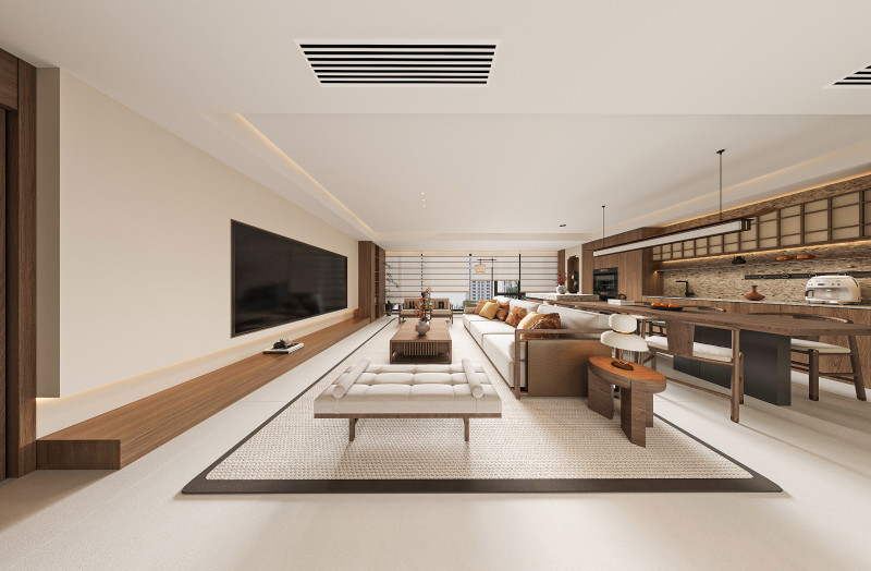 Modern living room 3D Model .c4d .max .obj .3ds .fbx .stl .blend 