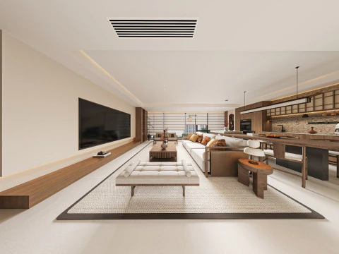 Modern living room 3D Model