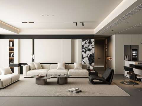 Modern living room Modèle 3D