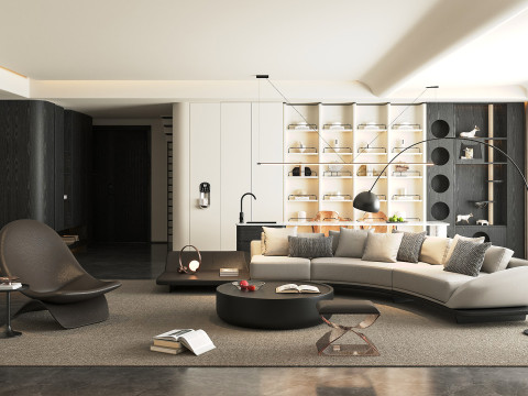 Modern living room 3D 모델