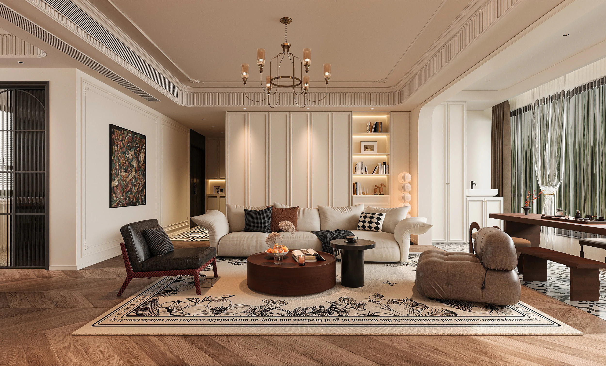 Modern living room 3D Model .c4d .max .obj .3ds .fbx .stl .blend