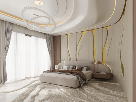 Modern bedroom 3D मॉडल
