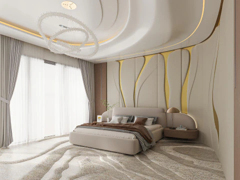 Kamar tidur modern Model 3D