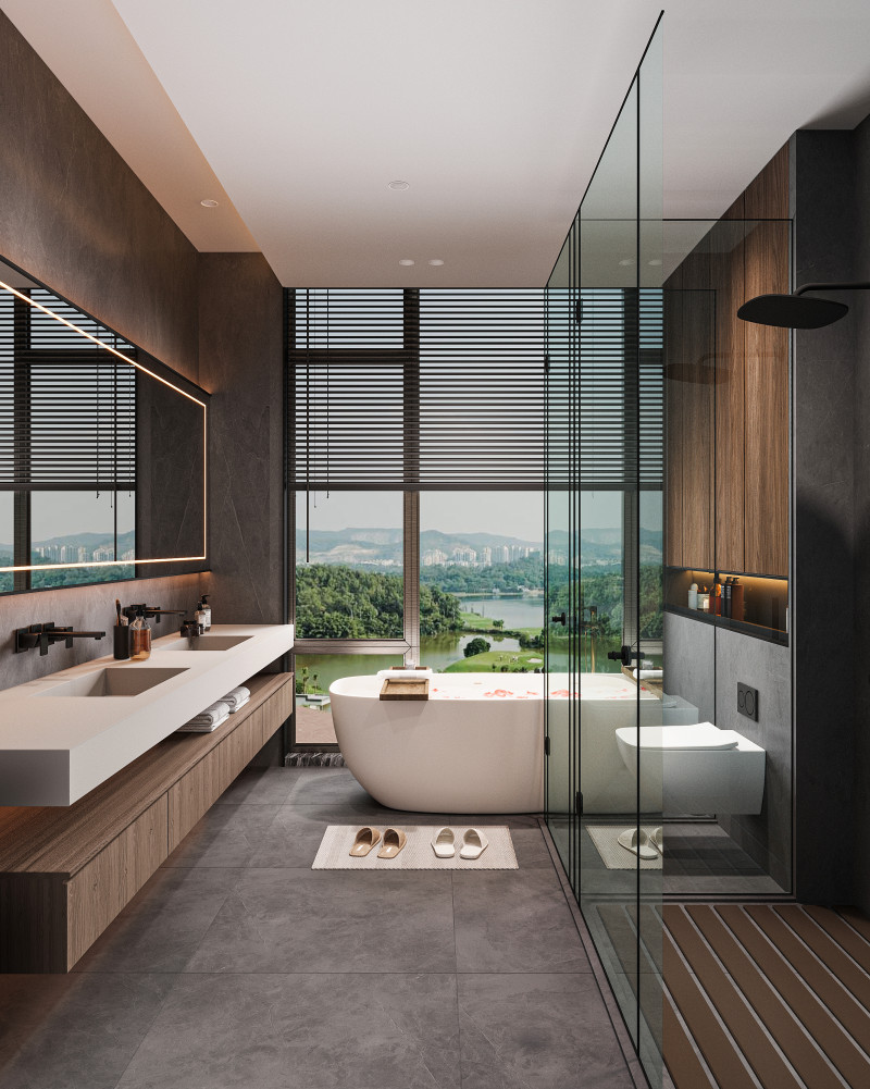 Modern bathroom Modelo 3D .c4d .max .obj .3ds .fbx .stl .blend