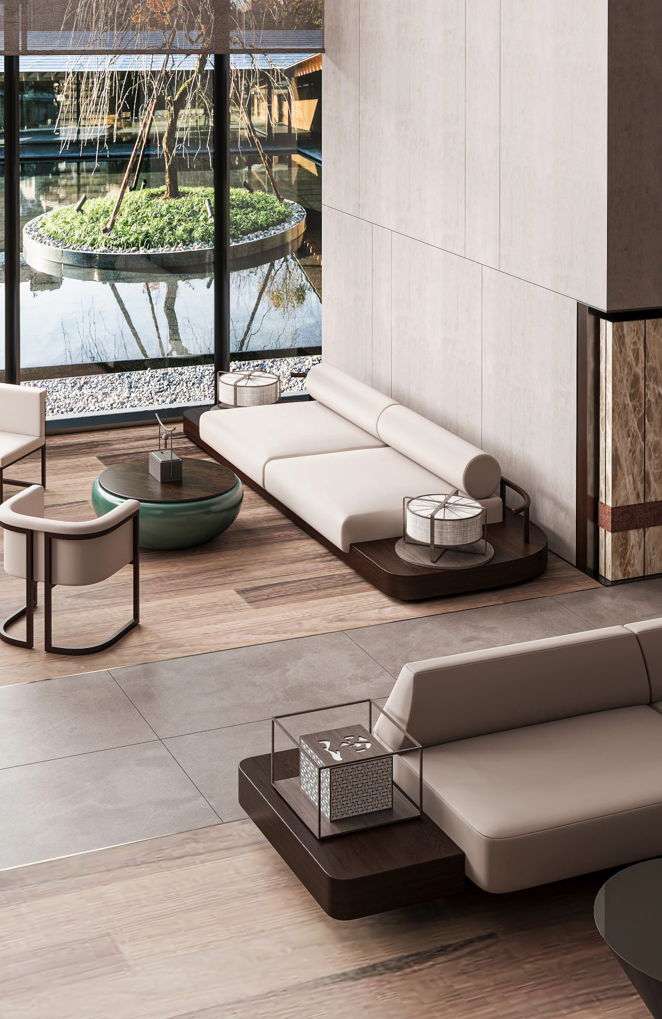 Modern living room 3D Model .c4d .max .obj .3ds .fbx .stl .blend 
