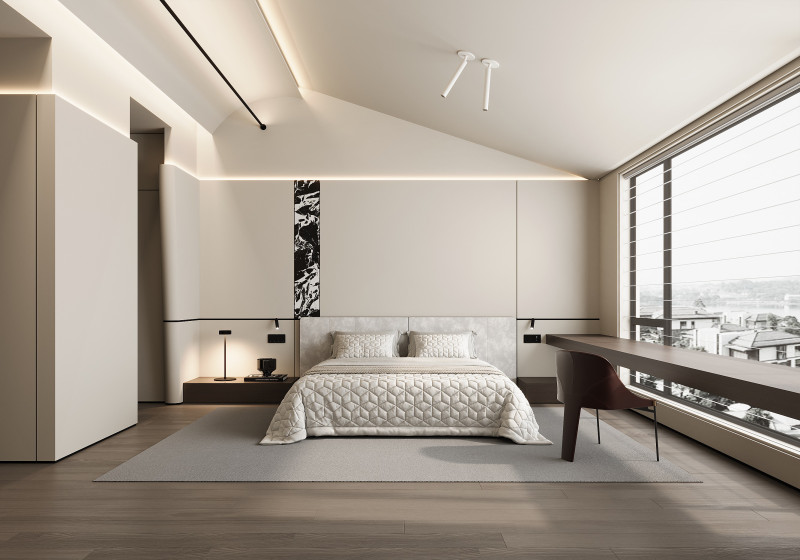 Modern bedroom 3D Model .c4d .max .obj .3ds .fbx .stl .blend 