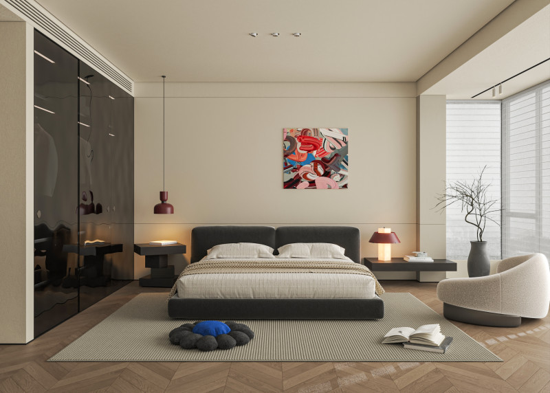Modern bedroom 3D मॉडल .c4d .max .obj .3ds .fbx .stl .blend 