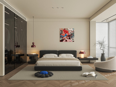 Modern bedroom 3D मॉडल