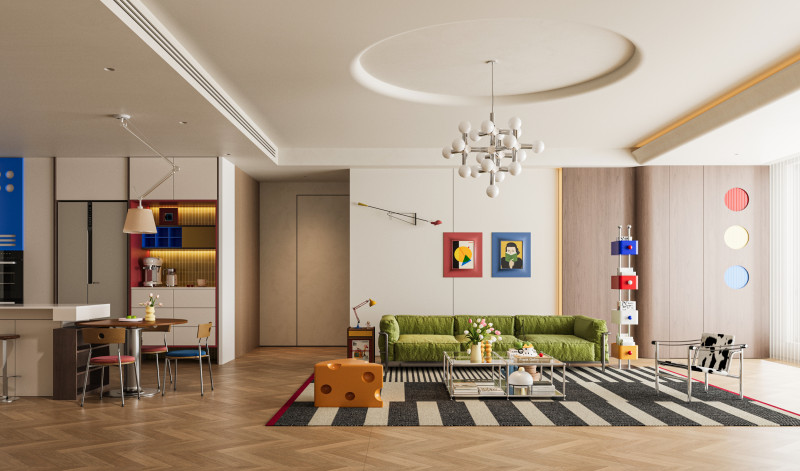 Modern living room 3D Модель .c4d .max .obj .3ds .fbx .stl .blend 