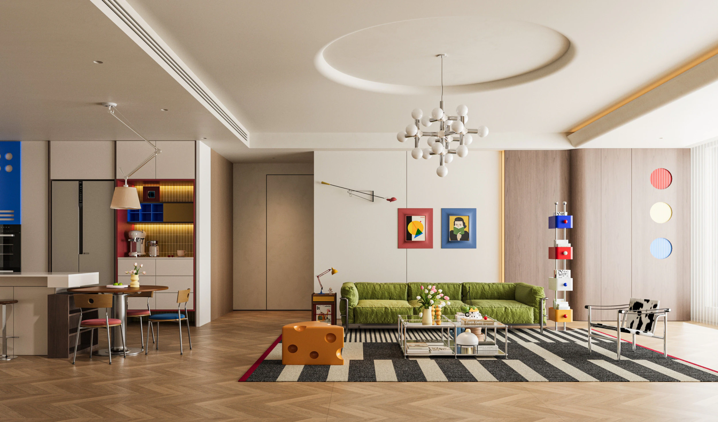 Modern living room 3D Model .c4d .max .obj .3ds .fbx .stl .blend 