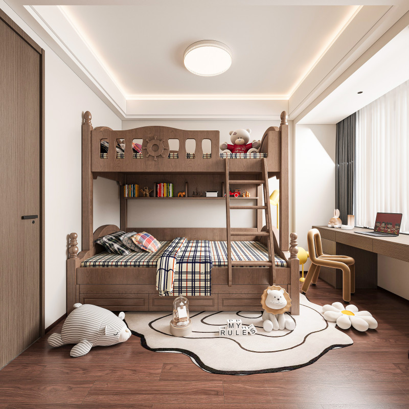 Modern bedroom 3D Model .c4d .max .obj .3ds .fbx .stl .blend 