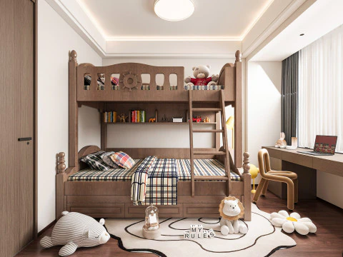 현대적인 침실 3D 모델