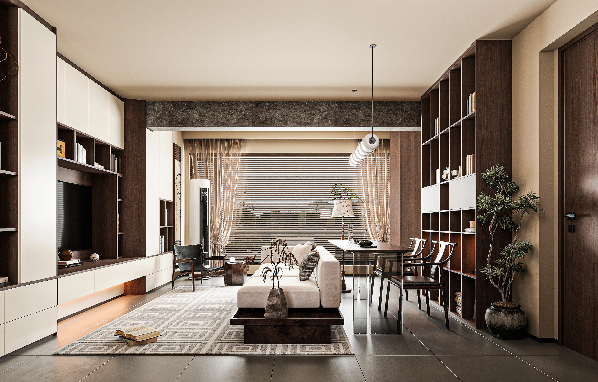 Modern living room 3D Model .c4d .max .obj .3ds .fbx .stl .blend 