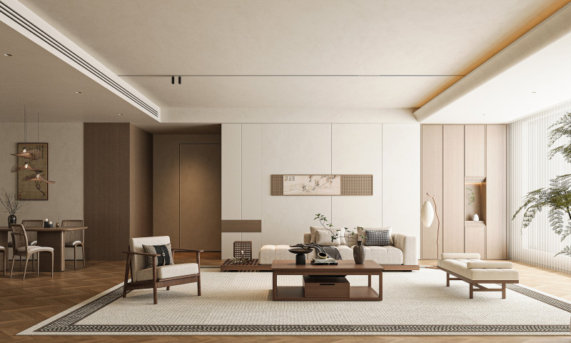 Modern living room 3D Model .c4d .max .obj .3ds .fbx .stl .blend 