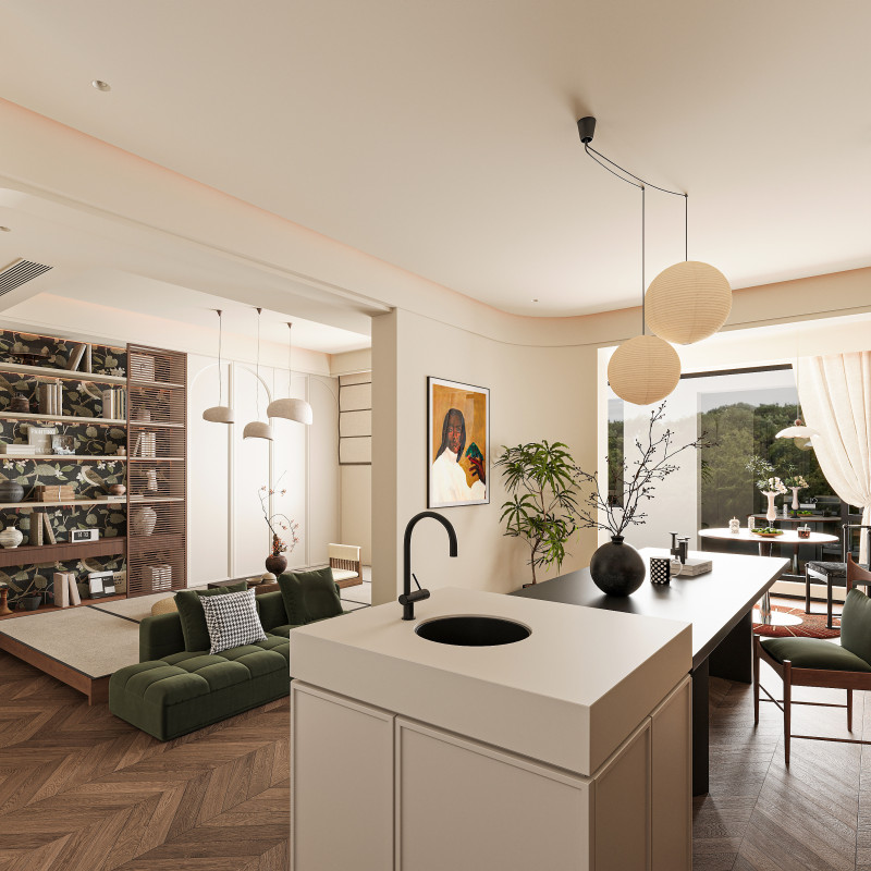 Modern living room 3D Model .c4d .max .obj .3ds .fbx .stl .blend 