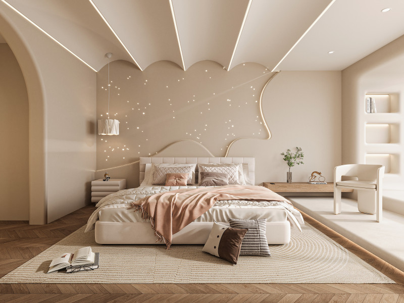 Modern bedroom 3D मॉडल .c4d .max .obj .3ds .fbx .stl .blend 