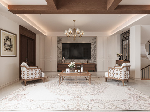 Modern living room Modello 3D
