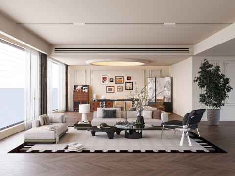 Modern living room 3D 모델