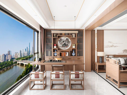 현대적인 거실 3D 모델