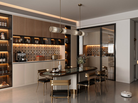 Modern dining room 3D Model