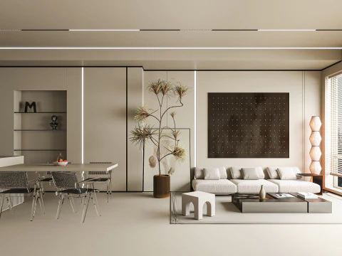 Ruang tamu modern Model 3D