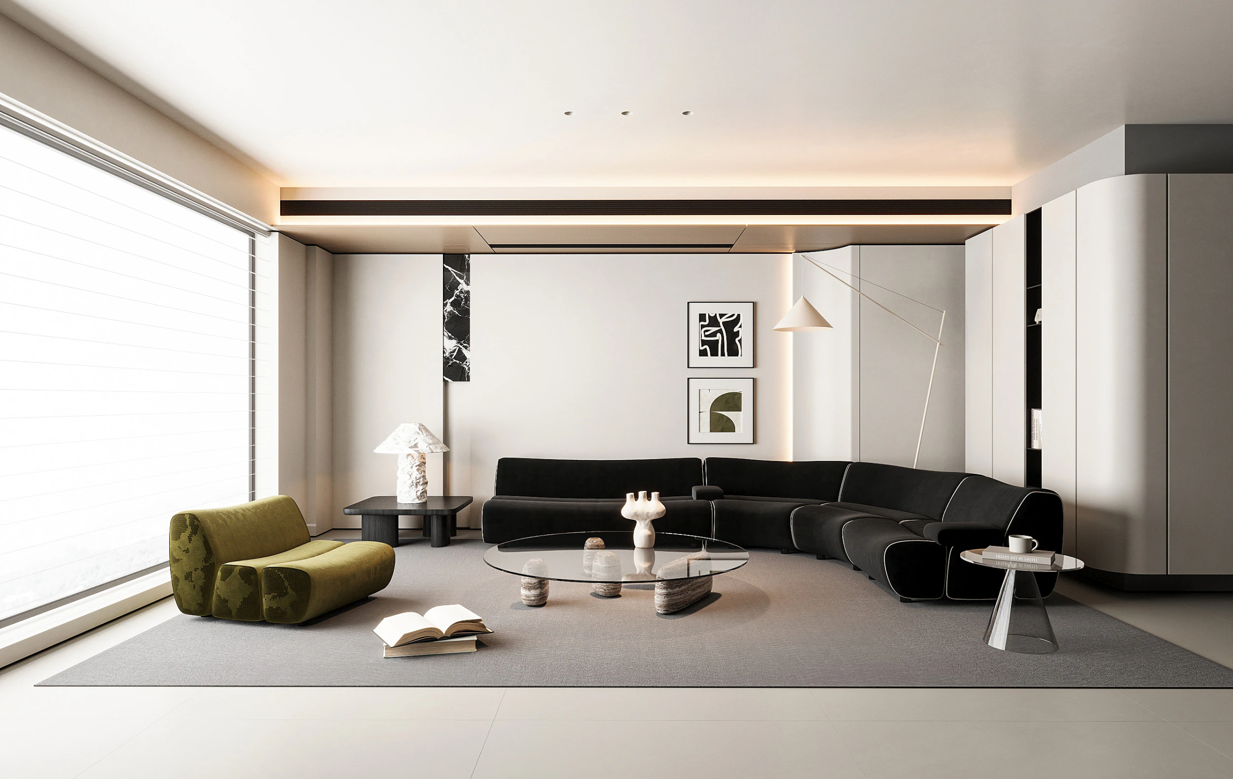 Modern living room 3D Model .c4d .max .obj .3ds .fbx .stl .blend