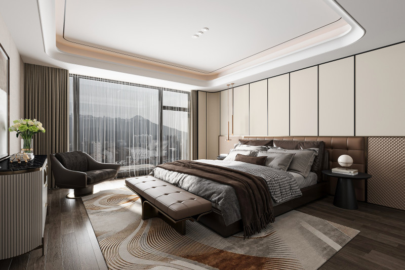 Modern bedroom Modelo 3D .c4d .max .obj .3ds .fbx .stl .blend 