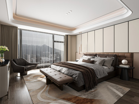 Modern bedroom 3D Model