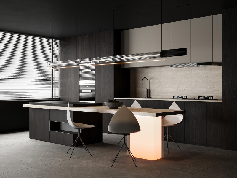 Modern dining room Modello 3D .c4d .max .obj .3ds .fbx .stl .blend 