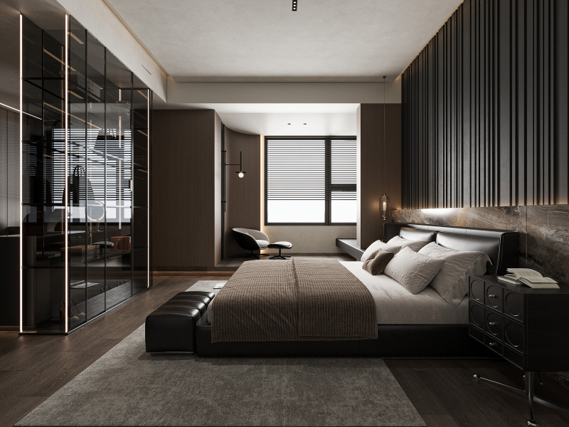 Modern bedroom Modelo 3D .c4d .max .obj .3ds .fbx .stl .blend 