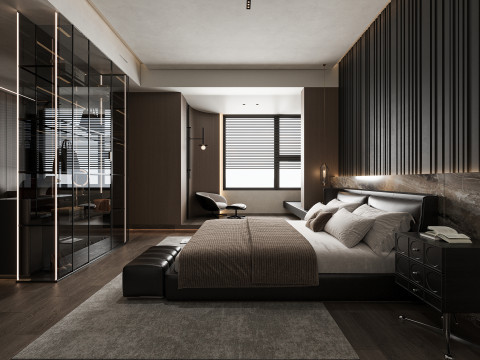 Modern bedroom 3D 模型