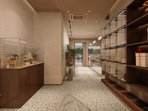 Modern Cake Shop 3D Model