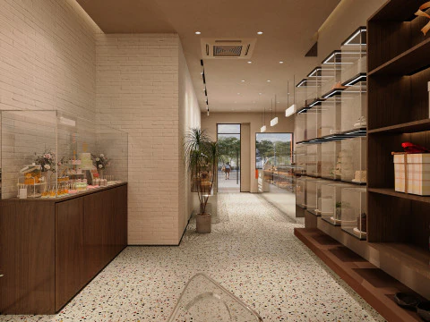 Modern Cake Shop 3D Model