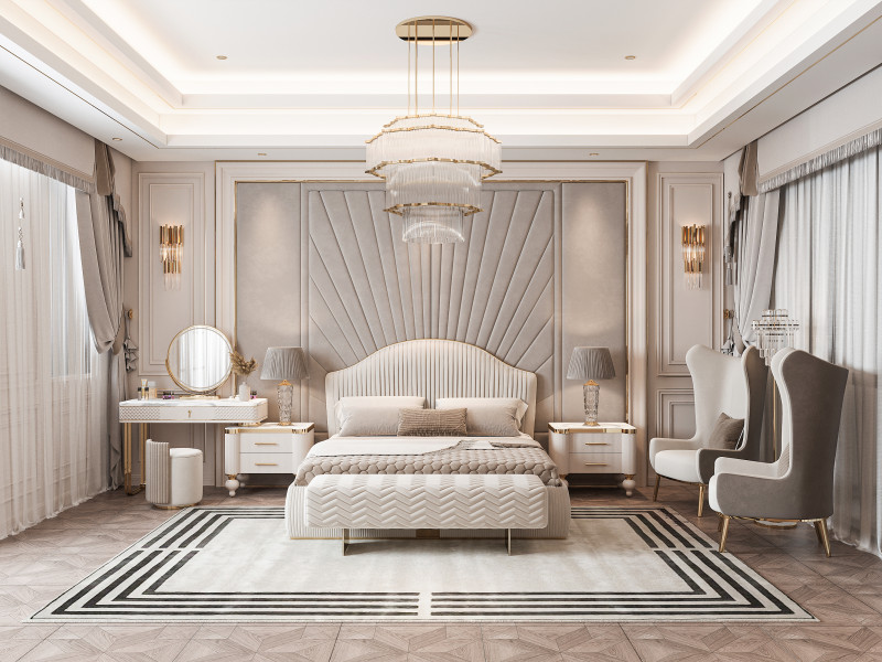 Modern bedroom 3D Модель .c4d .max .obj .3ds .fbx .stl .blend 