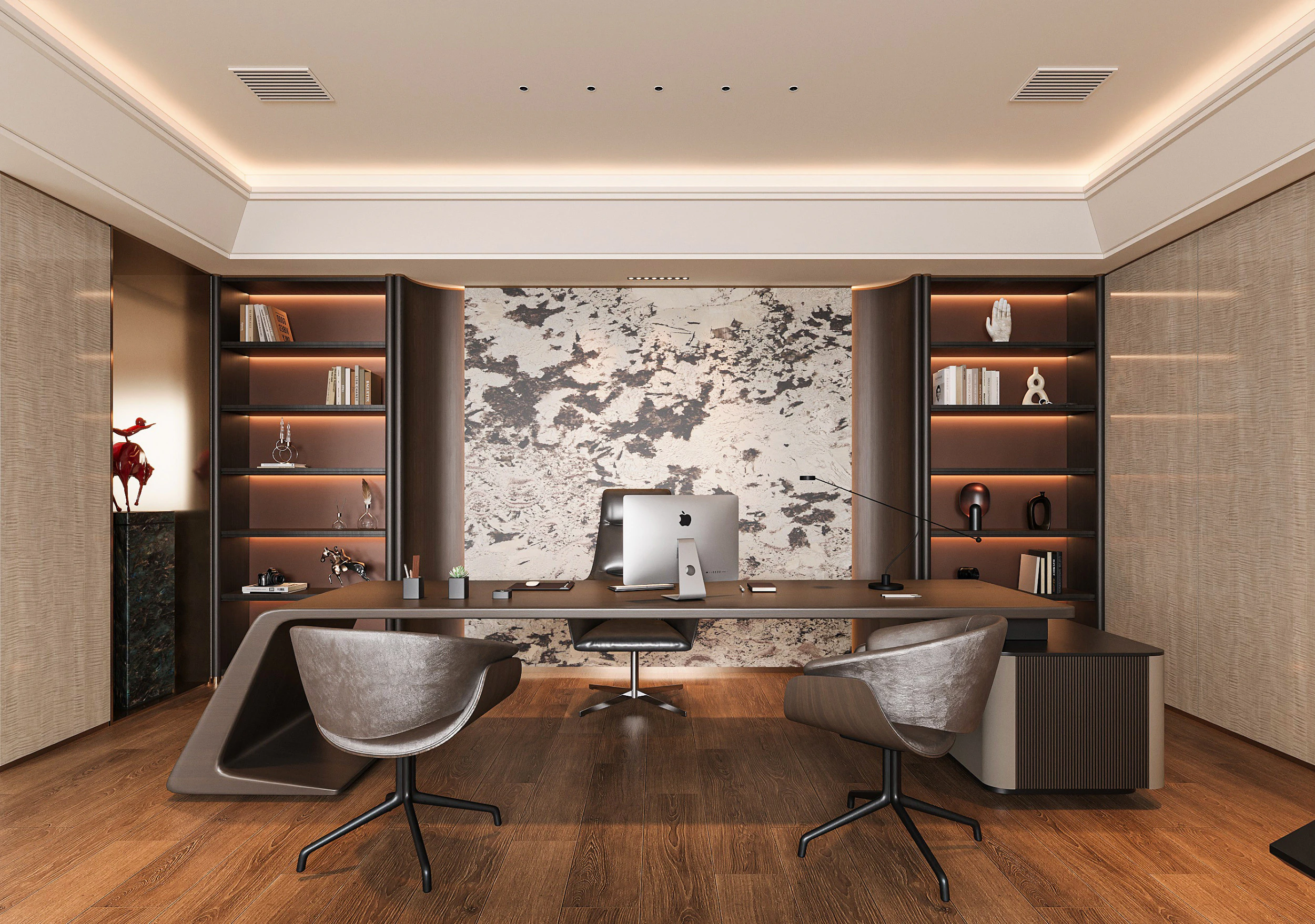 Modern office 3D Model .c4d .max .obj .3ds .fbx .stl .blend 