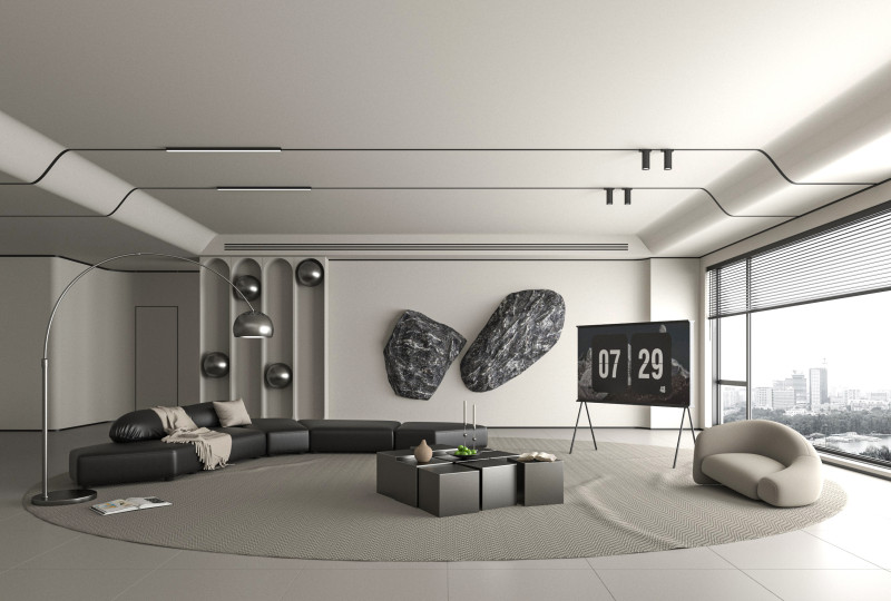 Modern living room Model 3D .c4d .max .obj .3ds .fbx .stl .blend