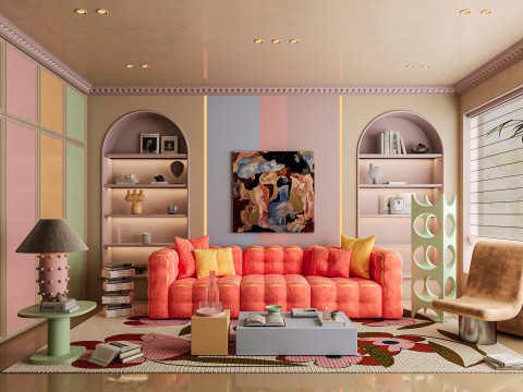 Modern living room Modello 3D