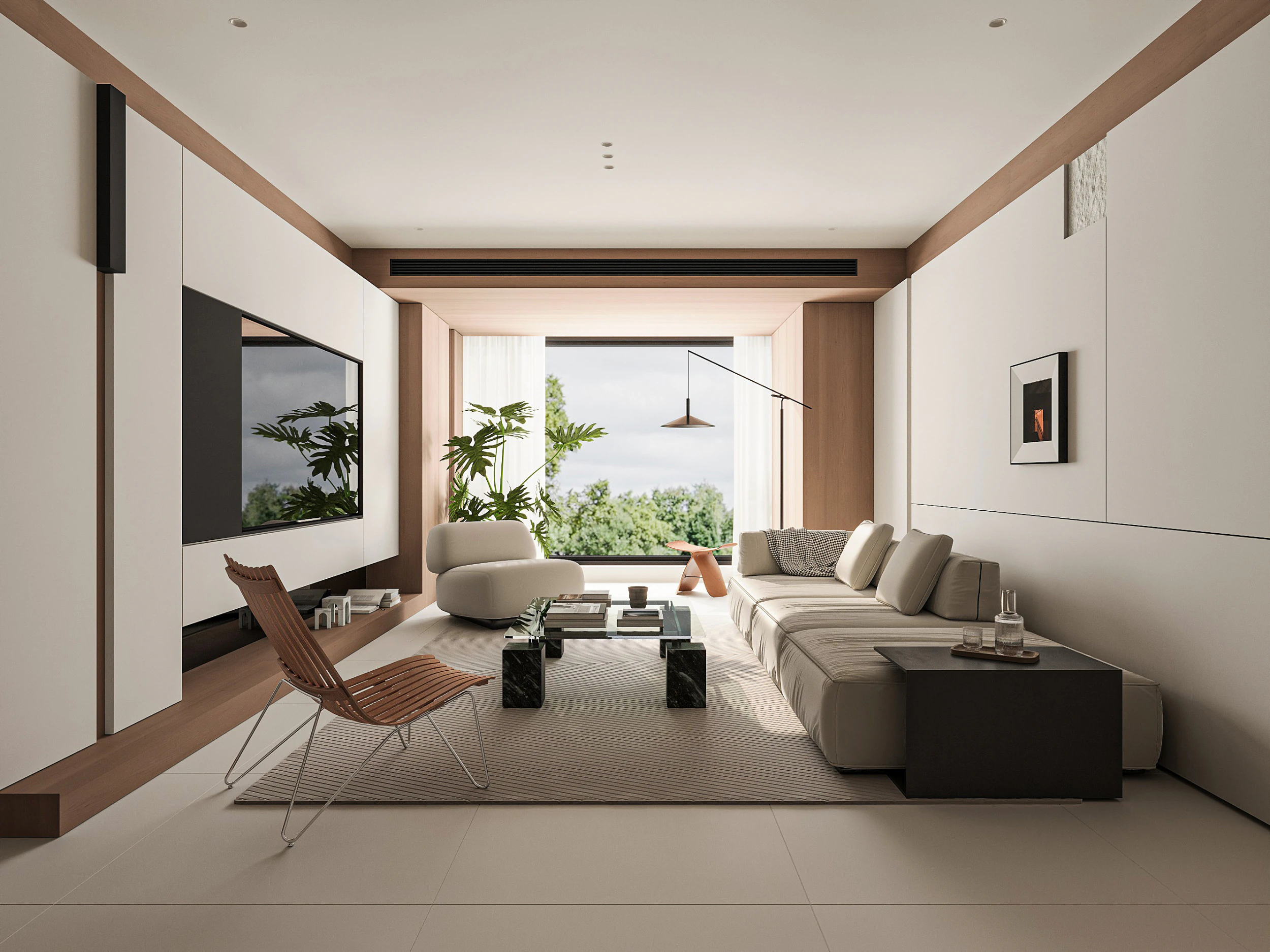 Modern living room 3D Model .c4d .max .obj .3ds .fbx .stl .blend 