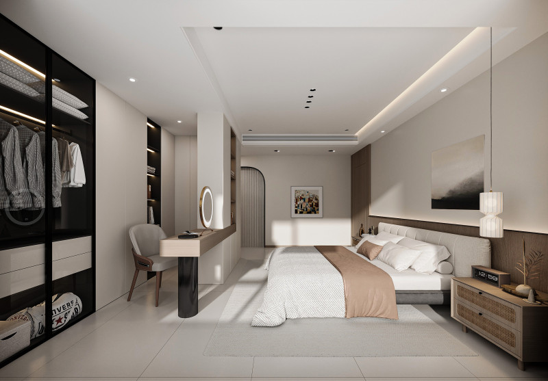Modern bedroom 3D 模型 .c4d .max .obj .3ds .fbx .stl .blend 